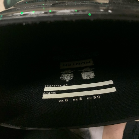 Sparkly Green Tall Hunter Boots! - Picture 3 of 3